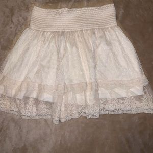 Lacy white skirt